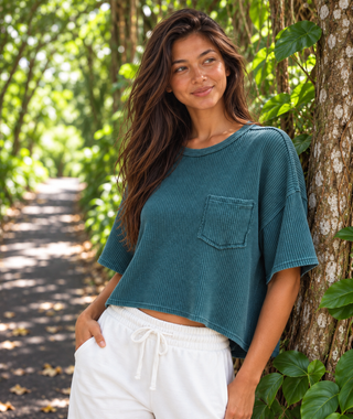 Low Tide Waffle Knit Top | The Salty Babe