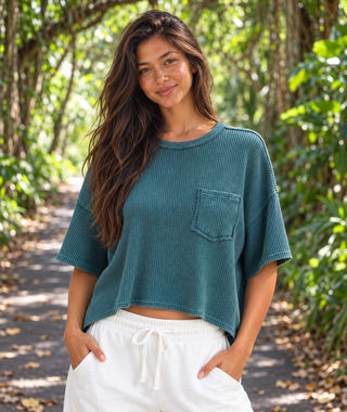 Low Tide Waffle Knit Top | The Salty Babe