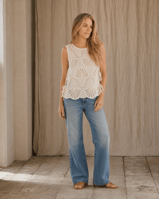 Lowen Eyelet Sleeveless Top - The Salty BabeTop