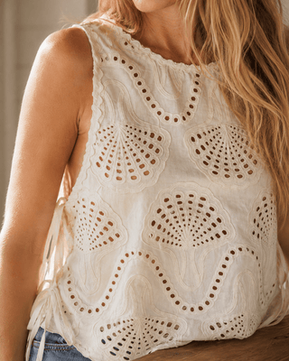 Lowen Eyelet Sleeveless Top - The Salty BabeTop