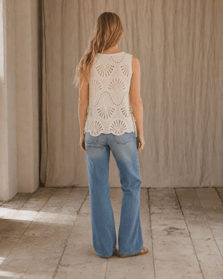 Lowen Eyelet Sleeveless Top - The Salty BabeTop