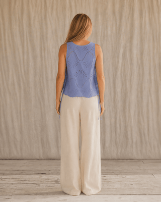 Lowen Eyelet Sleeveless Top - Lilac - The Salty BabeTop
