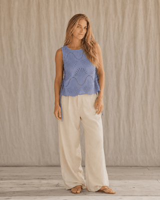 Lowen Eyelet Sleeveless Top - Lilac - The Salty BabeTop
