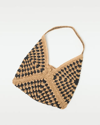 LSPACE Coastline Beach Bag - Natural/Black - The Salty BabeBags