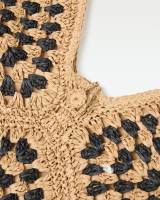 LSPACE Coastline Beach Bag - Natural/Black - The Salty BabeBags