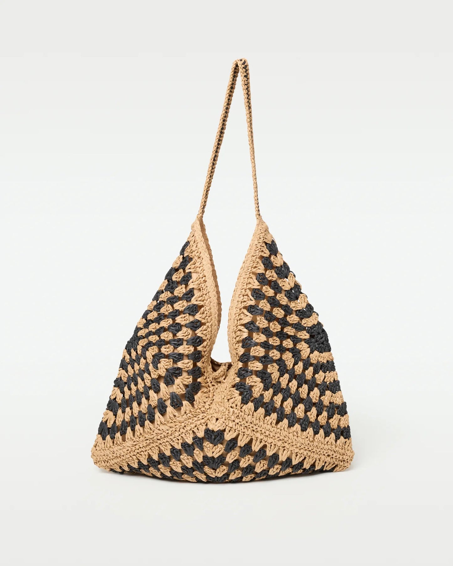 LSPACE Coastline Beach Bag - Natural/Black - The Salty BabeBags