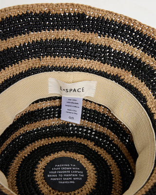 LSPACE Isadora Bucket Hat - Natural/Black - The Salty BabeHats
