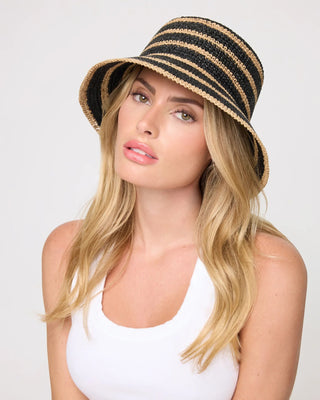 LSPACE Isadora Bucket Hat - Natural/Black - The Salty BabeHats