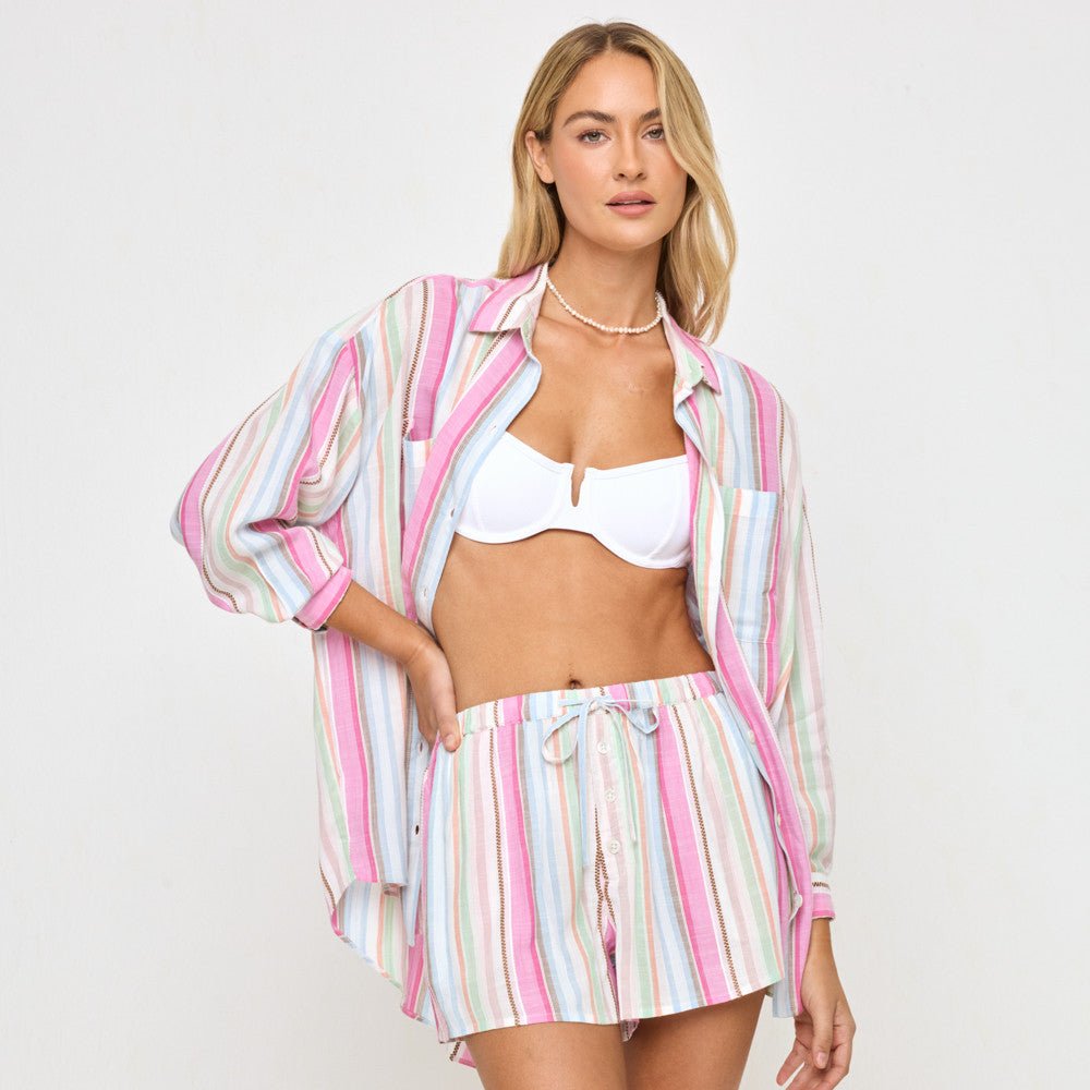 LSPACE Santa Cruz Tunic - San Tropez Stripe – The Salty Babe