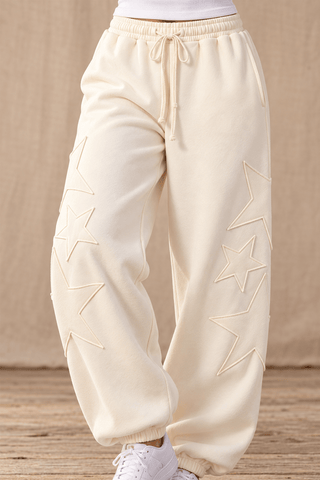 Lucky Star Joggers - Cream | The Salty Babe