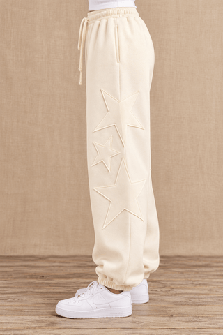 Lucky Star Joggers - Cream | The Salty Babe