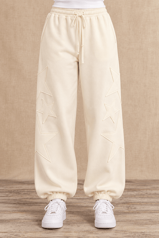 Lucky Star Joggers - Cream | The Salty Babe