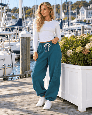 Lucky Star Joggers - Dark Teal | The Salty Babe