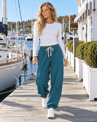 Lucky Star Joggers - Dark Teal | The Salty Babe