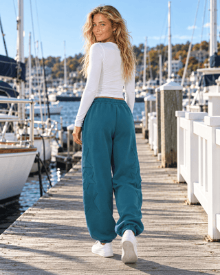 Lucky Star Joggers - Dark Teal | The Salty Babe