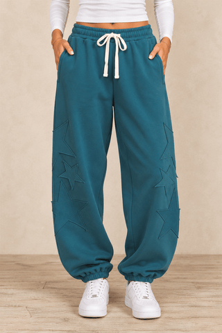 Lucky Star Joggers - Dark Teal | The Salty Babe