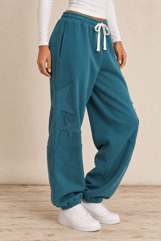 Lucky Star Joggers - Dark Teal | The Salty Babe