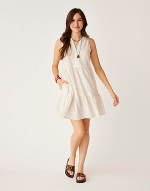 CARVE Nellie eyelet dress-Birch