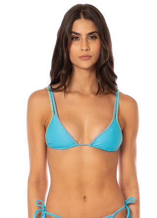 MAAJI Aqua Dream Itza Sliding Triangle Bikini Top - Aquamarine - The Salty BabeSwim Tops