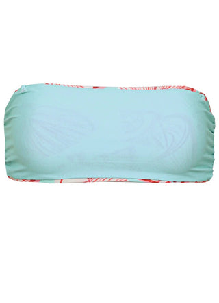 MAAJI Australian Reef Bryn Strapless Bandeau Bikini Top - Light Blue/Pink - The Salty BabeSwim Tops