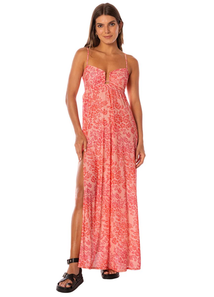 MAAJI Blooming Days Serena Long Dress - Bright Pink - The Salty BabeDresses