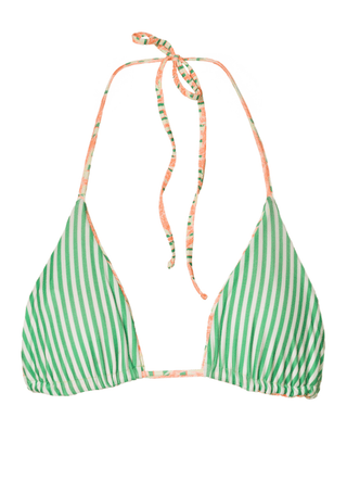 MAAJI Blooming Stripes Balmy Sliding Triangle Bikini Top - Bright Green - The Salty BabeSwim Tops