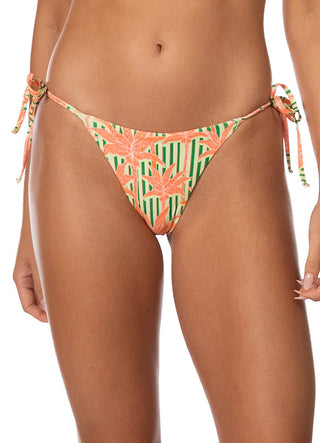 MAAJI Blooming Stripes Sunning Low Rise Tie Side Bikini Bottom - Bright Green - The Salty BabeSwim Bottoms