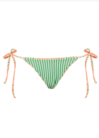 MAAJI Blooming Stripes Sunning Low Rise Tie Side Bikini Bottom - Bright Green - The Salty BabeSwim Bottoms