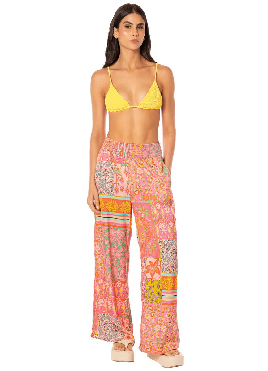 MAAJI Boho Damask Marsala Pants - Bright Pink - The Salty BabePants