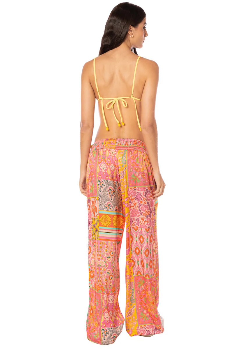MAAJI Boho Damask Marsala Pants - Bright Pink - The Salty BabePants