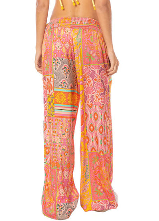 MAAJI Boho Damask Marsala Pants - Bright Pink - The Salty BabePants