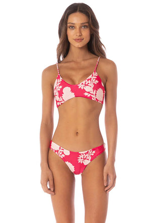 MAAJI Candy Flowery Liberty Sporty Bralette Bikini Top - Open Red - The Salty BabeSwim Tops