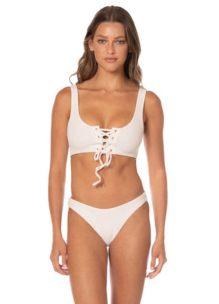 MAAJI Coconut Milk Sublimity Regular Rise Classic Bikini Bottom - White - The Salty BabeSwim Bottoms