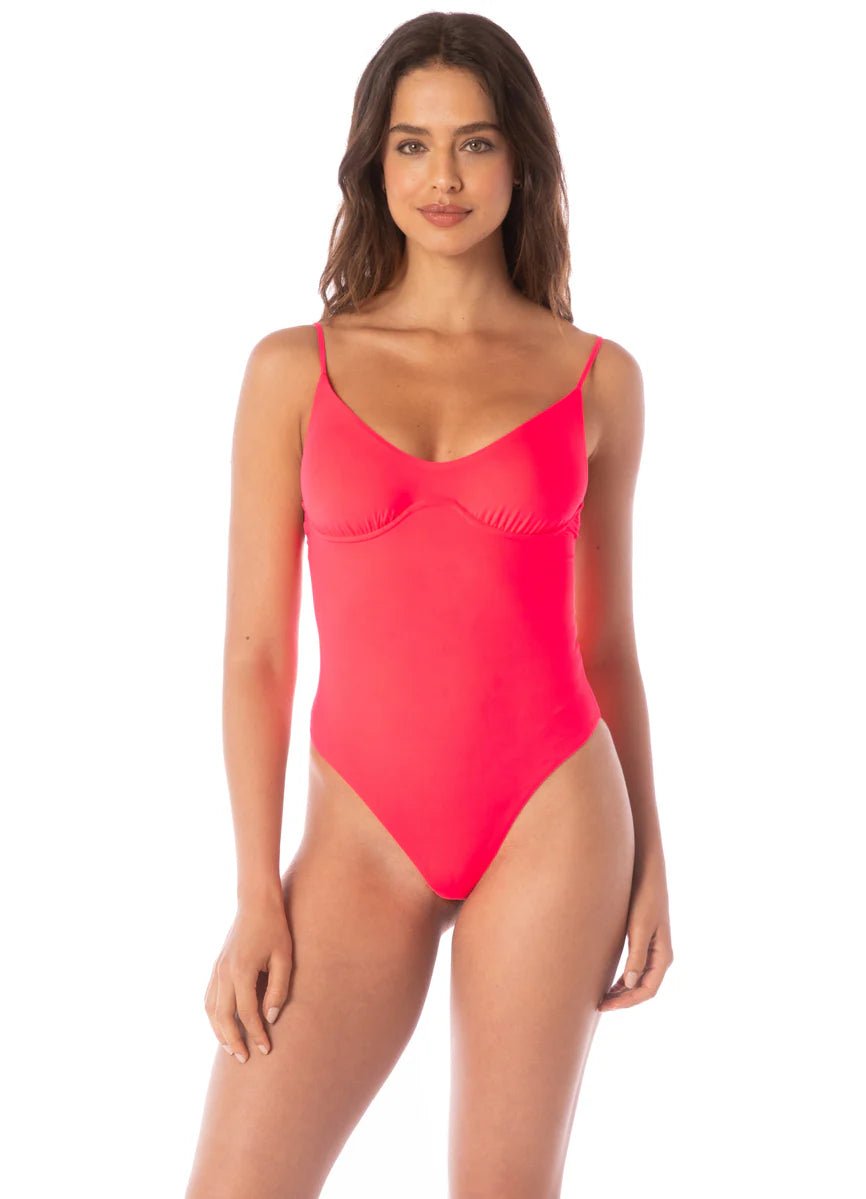 MAAJI Coral Crush Celine Underwire One Piece - Red - The Salty BabeOne Piece Swimsuits