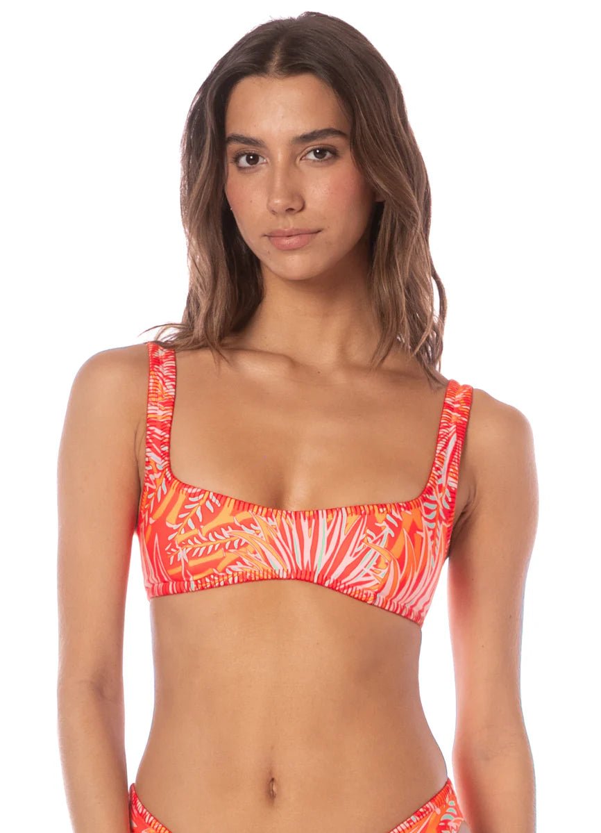 MAAJI Coral Foliage Sunquest Classic Bralette Bikini Top - Pink - The Salty BabeSwim Tops