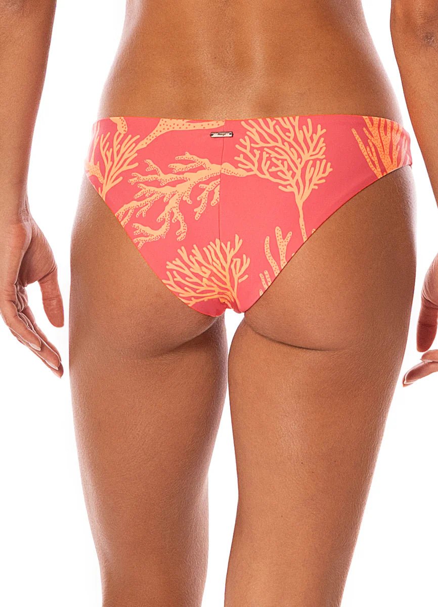 MAAJI Coral Reef Iconic Low Rise Tie Side Bikini Bottom - Rose Medio - The Salty BabeSwim Bottoms