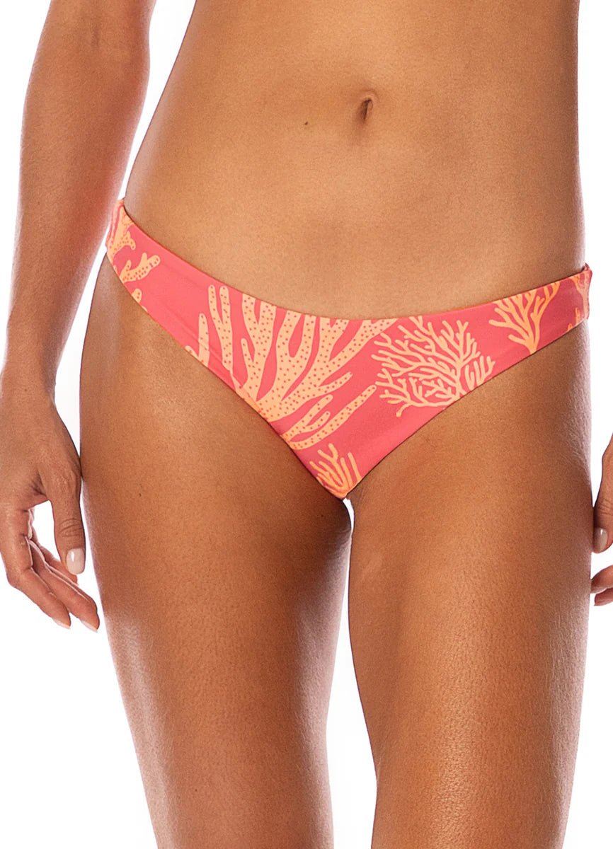 MAAJI Coral Reef Iconic Low Rise Tie Side Bikini Bottom - Rose Medio - The Salty BabeSwim Bottoms