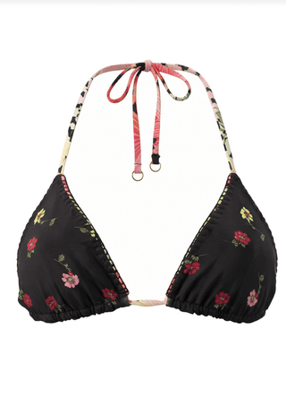 MAAJI Dream Petals Alana Tie Bikini Top in Black