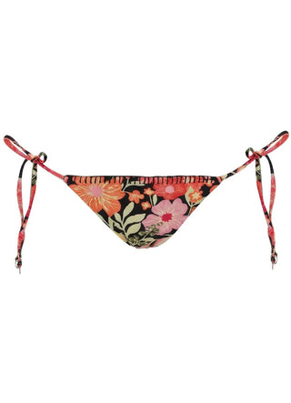 MAAJI Dream Petals Sunflash Low Rise Tie Side Bikini Bottom in Black