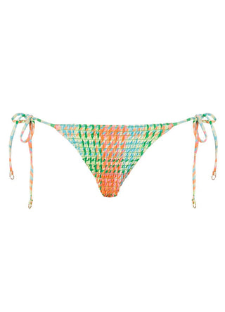 MAAJI Dreamy Grid Sunflash Low Rise Tie Side Bikini Bottom - Open Green - The Salty BabeSwim Bottoms