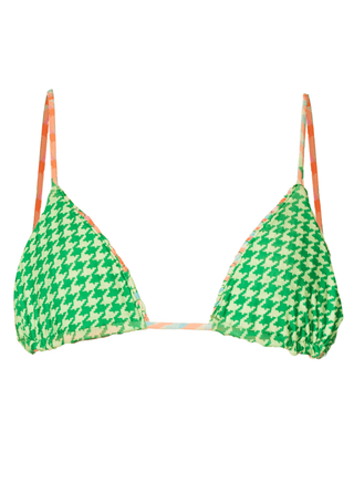 MAAJI Dreamy Grid Zen Sliding Triangle Bikini Top - Open Green - The Salty BabeSwim Tops