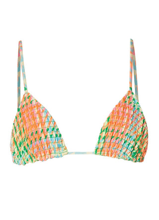 MAAJI Dreamy Grid Zen Sliding Triangle Bikini Top - Open Green - The Salty BabeSwim Tops