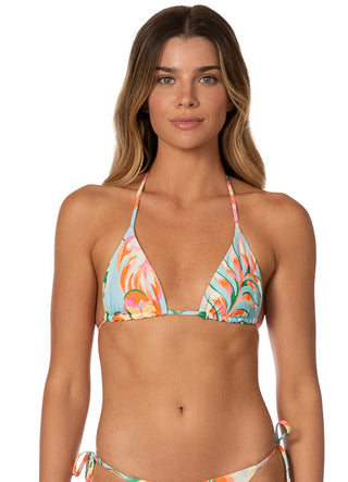 MAAJI Fiesta Bloom Balmy Sliding Triangle Bikini Top - Open Blue - The Salty BabeSwim Tops