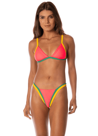 MAAJI Flame Coral Rewind Bikini Top - Open Red - The Salty BabeSwim Tops