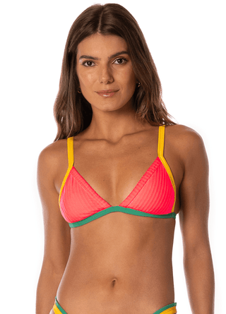 MAAJI Flame Coral Rewind Bikini Top - Open Red - The Salty BabeSwim Tops