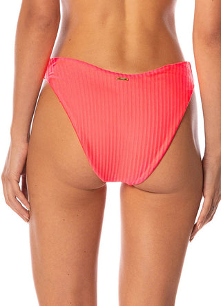 MAAJI Flame Coral Splendour Regular Rise Thin Side Bikini Bottom - Bright Red - The Salty BabeSwim Bottoms