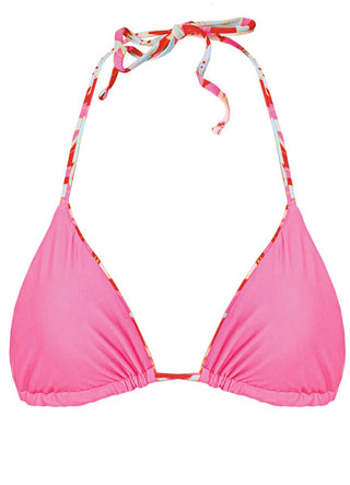 MAAJI Floral Rush Balmy Sliding Triangle Bikini Top - Open Pink - The Salty BabeSwim Tops