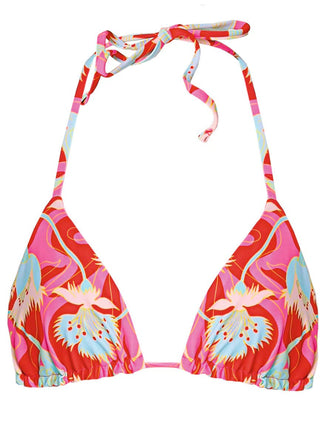 MAAJI Floral Rush Balmy Sliding Triangle Bikini Top - Open Pink - The Salty BabeSwim Tops