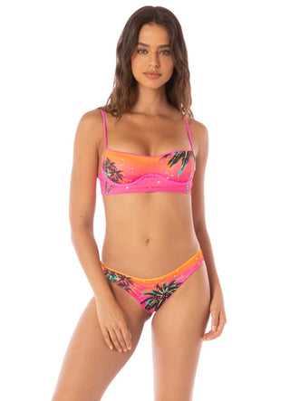 MAAJI Poppy Pink Iconic Regular Rise Thin Side Bikini Bottom - The Salty BabeSwim Bottoms