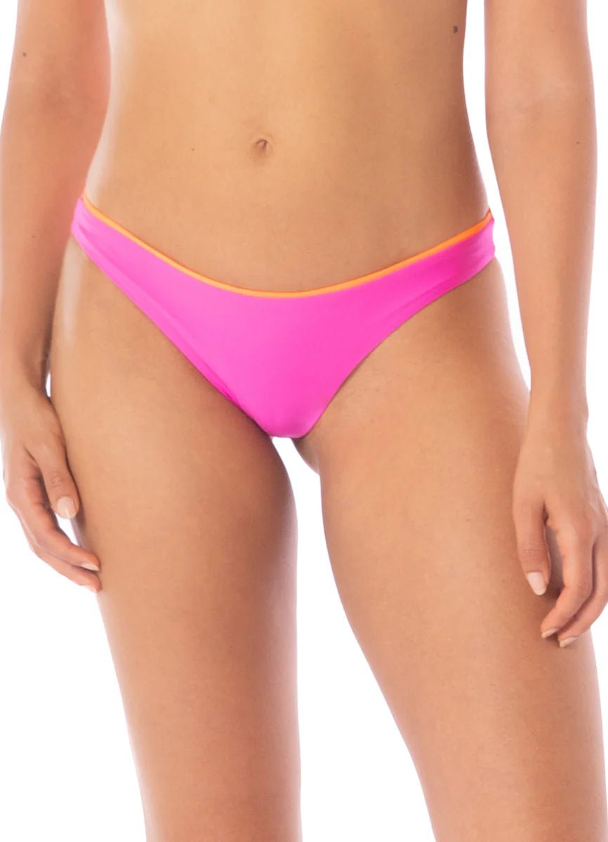 MAAJI Poppy Pink Iconic Regular Rise Thin Side Bikini Bottom - The Salty BabeSwim Bottoms